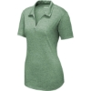 Custom Sport-Tek Womens PosiCharge Tri-Blend Wicking Polo. Forest Grn Hth