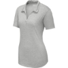 Custom Sport-Tek Womens PosiCharge Tri-Blend Wicking Polo. Light Grey Hth