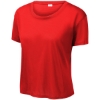 Custom Sport-Tek Womens PosiCharge Draft Crop Tee. True Red