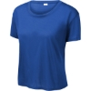 Custom Sport-Tek Womens PosiCharge Draft Crop Tee. True Royal Blue
