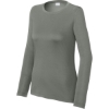 Custom Sport-Tek Womens Posi-UV Pro Long Sleeve Dark Smoke Gray
