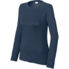 Custom Sport-Tek Womens Posi-UV Pro Long Sleeve True Navy Blue