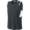 Custom Sport-Tek Womens Club Sleeveless V-Neck Iron Gray/White