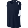 Custom Sport-Tek Womens Club Sleeveless V-Neck True Navy Blue/White