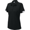 Custom Sport-Tek Womens Club Colorblock Polo Black/White