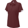 Custom Sport-Tek Womens Club Colorblock Polo Maroon Red/White