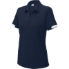 Custom Sport-Tek Womens Club Colorblock Polo True Navy Blue/White