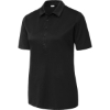 Custom Sport-Tek Womens Posi-UV Pro Polo. Black