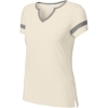 Custom Sport-Tek Womens Halftime Notch Neck Tee Ecru Beige/Vintage Hthr Gray