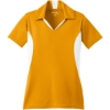 Custom Sport-Tek Womens Side Blocked Micropique Sport-Wick Polo. Gold/White