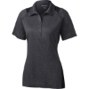Custom Sport-Tek Womens Heather Colorblock Contender Polo. Graphite Heather Gray/Black