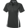 Custom Sport-Tek Womens PosiCharge Micro-Mesh Colorblock Polo. Iron Grey/Wht