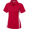 Custom Sport-Tek Womens PosiCharge Micro-Mesh Colorblock Polo. True Red/White
