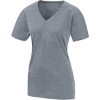 Custom Sport-Tek Womens Ultimate Performance V-Neck. Heather Grey