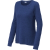 Custom Sport-Tek Womens Exchange 1.5 Long Sleeve Crew True Royal Blue Heather