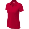 Custom Sport-Tek Womens UV Micropique Polo Deep Red