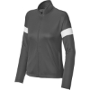 Custom Sport-Tek Womens Travel Full-Zip Jacket Iron Gray/White