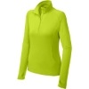 Custom Sport-Tek Womens Sport-Wick Stretch 1/4-Zip Pullover. Charge Green