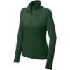 Custom Sport-Tek Womens Sport-Wick Stretch 1/4-Zip Pullover. Forest Green