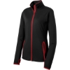Custom Sport-Tek Womens Sport-Wick Stretch Contrast Full-Zip Jacket. Black/True Red