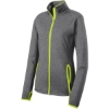 Custom Sport-Tek Womens Sport-Wick Stretch Contrast Full-Zip Jacket. Charcoal Gray Heather/Charge Green