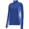 Custom Sport-Tek Womens Sport-Wick Stretch Contrast 1/4-Zip Pullover. Tr Royal/TrRyH