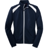 Custom Sport-Tek Womens Tricot Track Jacket. True Navy Blue/White