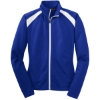 Custom Sport-Tek Womens Tricot Track Jacket. True Royal Blue/White