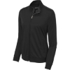 Custom Sport-Tek Womens Tricot Sleeve Stripe Track Jacket. Black/Black