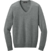 Custom Port Authority Womens Easy Care V-Neck Sweater MdHtGrey