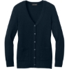 Custom Port Authority Womens Easy Care Button-Up Cardigan Sweater River Blue Navy