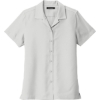 Custom Port Authority Womens Short Sleeve Performance Staff Shirt Silver