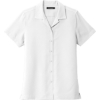 Custom Port Authority Womens Short Sleeve Performance Staff Shirt White