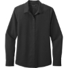 Custom Port Authority Womens Long Sleeve Performance Staff Shirt Black