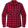 Custom Port Authority Womens Plaid Flannel Shirt Red/Black Buffalo Checker