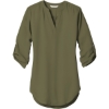 Custom Port Authority Womens 3/4-Sleeve Tunic Blouse. Deep Olive Green