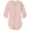 Custom Port Authority Womens 3/4-Sleeve Tunic Blouse. Rose Quartz Pink