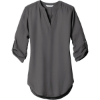 Custom Port Authority Womens 3/4-Sleeve Tunic Blouse. Sterling Grey