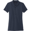 Custom Mercer+Mettle Womens Stretch Heavyweight Pique Polo Night Navy Blue