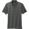 Custom Mercer+Mettle Stretch Pique Full-Button Polo Anchor Gray Heather