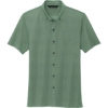 Custom Mercer+Mettle Stretch Pique Full-Button Polo Sage Heather Green