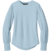 Custom Mercer+Mettle Womens Stretch Jersey Long Sleeve Blouson Top Celestial Blue