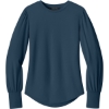 Custom Mercer+Mettle Womens Stretch Jersey Long Sleeve Blouson Top Insignia Blue