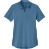Custom Mercer+Mettle Womens Recharge Jersey Polo Harbor Blue Heather