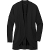 Custom Mercer+Mettle Womens Stretch Open-Front Cardigan Deep Black