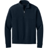 Custom Mercer+Mettle Linear Texture 1/4-Zip Night Navy Blue