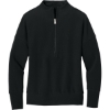 Custom Mercer+Mettle Womens Linear Texture 1/4-Zip Deep Black