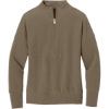 Custom Mercer+Mettle Womens Linear Texture 1/4-Zip Warm Taupe Tan