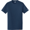 Custom New Era Heritage Blend Crew Tee. Dark Royal Twist Blue
