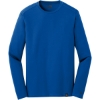 Custom New Era Heritage Blend Long Sleeve Crew Tee. Royal Blue